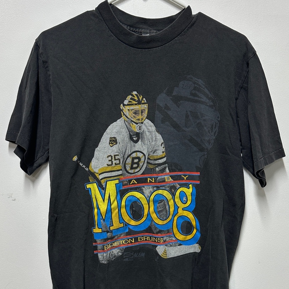Vintage Andy Moog Boston Bruins Black T-Shirt